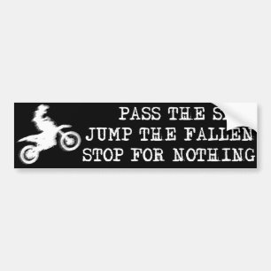 Pegatina Para Coche Parar Por Nada Moto Cross Bumper Sticker