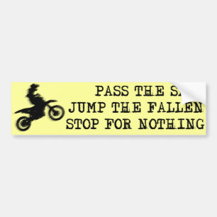 Pegatina Para Coche Parar Por Nada Moto Cross Bumper Sticker