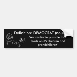Pegatina Para Coche Parásitos Democratic