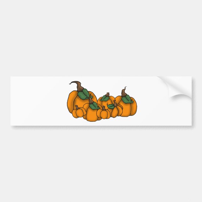 Pegatina Para Coche parche de calabaza (Frente)