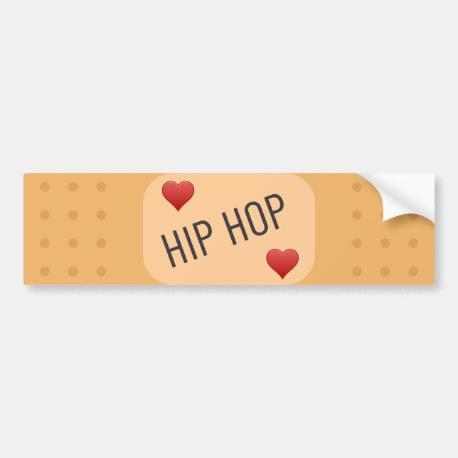 Pegatina Para Coche Parche de hip hop / bandaid, hipo curado heridas (Frente)