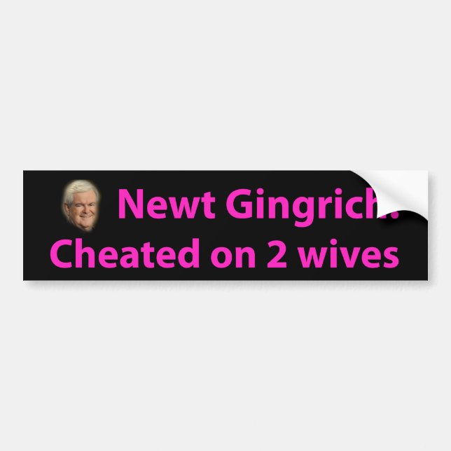 Pegatina Para Coche ¡Pare a Newt Gingrich! (Frente)