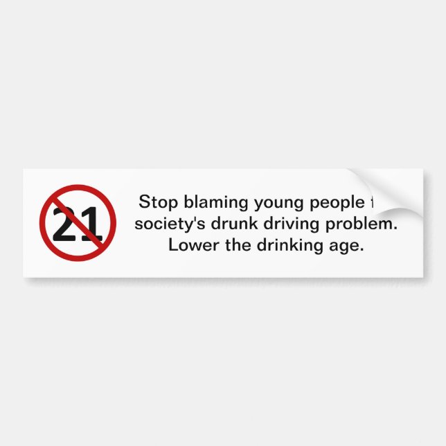 Pegatina Para Coche Pare el culpar de gente joven (Frente)