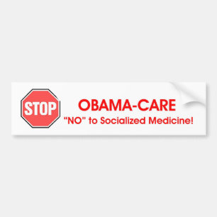 Pegatina Para Coche PARE el Obama-cuidado