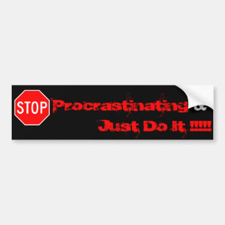 Pegatina Para Coche ¡pare el procrastinar apenas lo hacen!! …