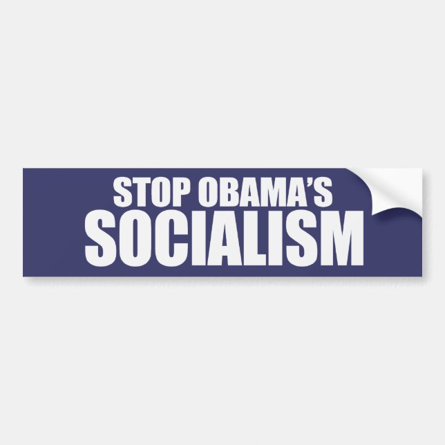 Pegatina Para Coche PARE el SOCIALISMO Bumpersticker de OBAMA (Frente)