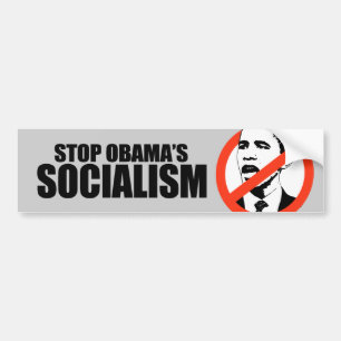 PEGATINA PARA COCHE PARE EL SOCIALISMO DE OBAMA