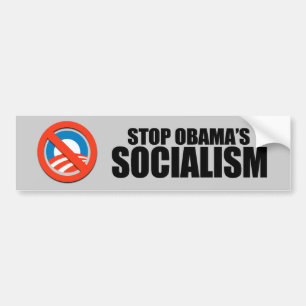 PEGATINA PARA COCHE PARE EL SOCIALISMO DE OBAMA