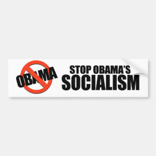 PEGATINA PARA COCHE PARE EL SOCIALISMO DE OBAMA