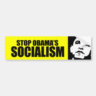 PEGATINA PARA COCHE PARE EL SOCIALISMO DE OBAMA