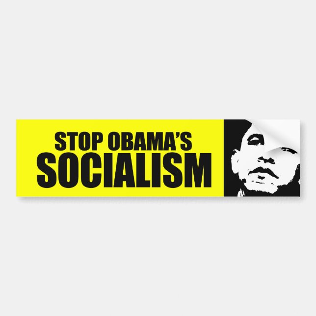 PEGATINA PARA COCHE PARE EL SOCIALISMO DE OBAMA (Frente)