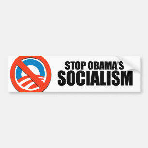 PEGATINA PARA COCHE PARE EL SOCIALISMO DE OBAMA