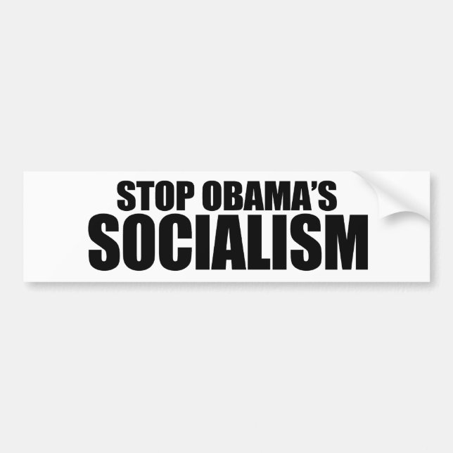 PEGATINA PARA COCHE PARE EL SOCIALISMO DE OBAMA (Frente)