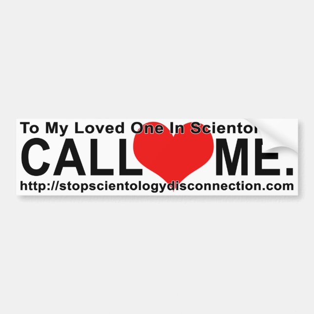 Pegatina Para Coche Pare la desconexión Bumpersticker del Scientology (Frente)