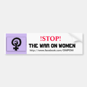 Pegatina Para Coche PARE la guerra en mujeres