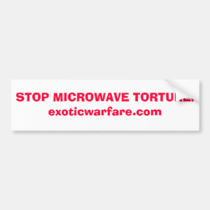 PEGATINA PARA COCHE ¡PARE LA TORTURA DE LA MICROONDA!