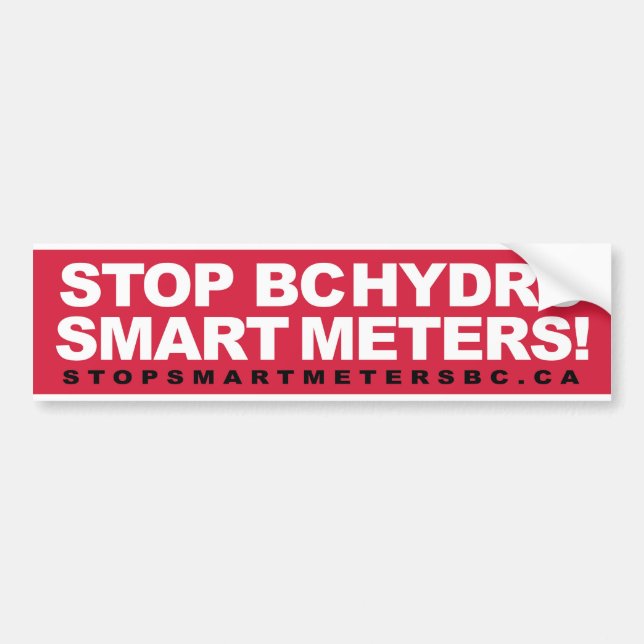 Pegatina Para Coche Pare los metros de BCHydro Smart (Frente)