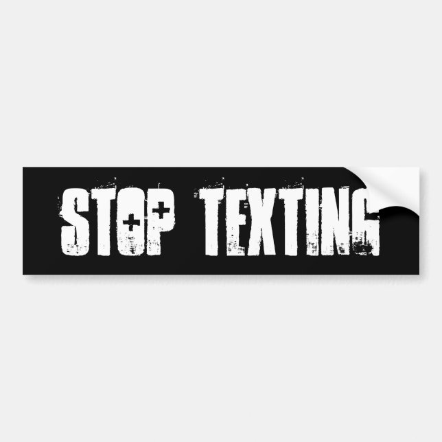 PEGATINA PARA COCHE PARE TEXTING (Frente)