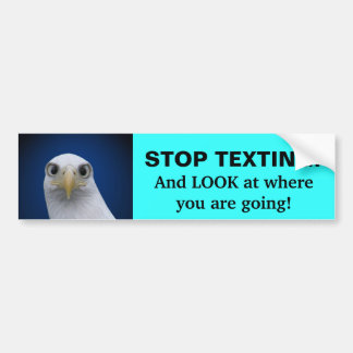 Pegatina Para Coche ¡Pare Texting! Retrato de Eagle