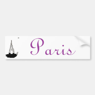 Pegatina Para Coche París, Francia y torre Eiffel