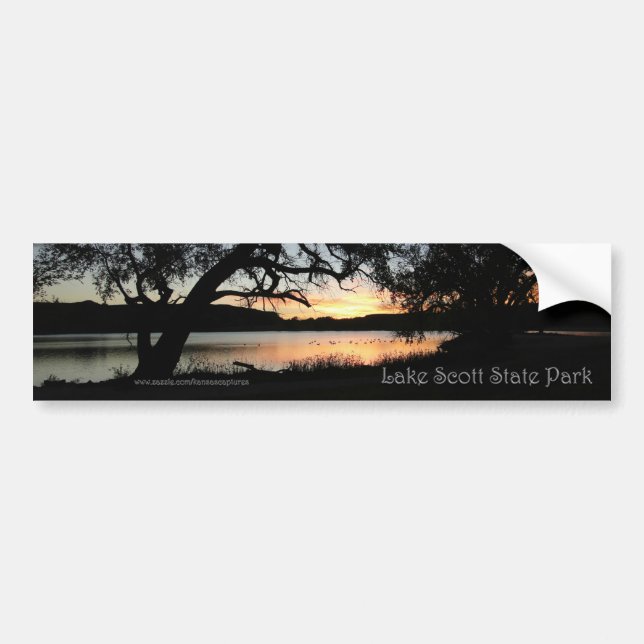 Pegatina Para Coche Parque Estatal Lake Scott - Kansas Sunset Bumper S (Frente)