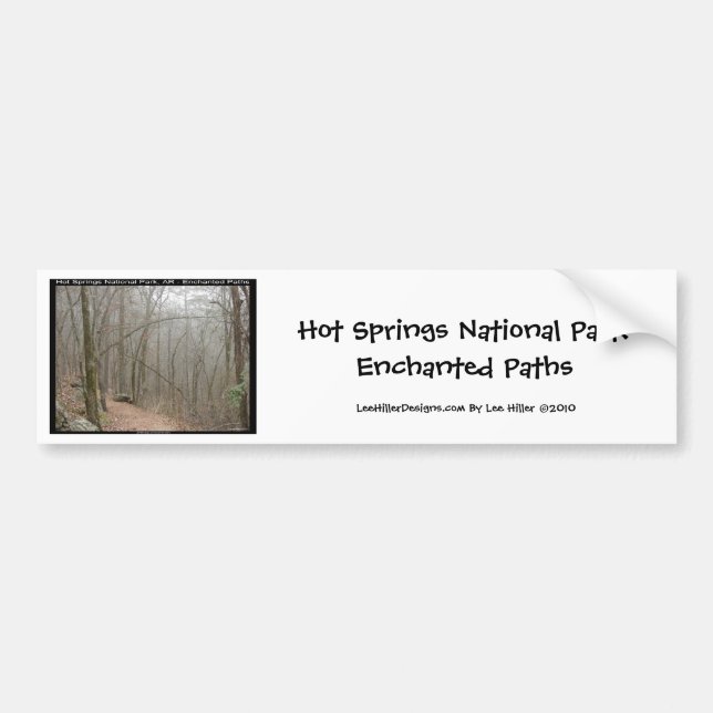 Pegatina Para Coche Parque nacional de Hot Springs, AR - Senderos enca (Frente)