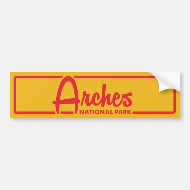 Pegatina Para Coche Parque nacional de los arcos (Frente)