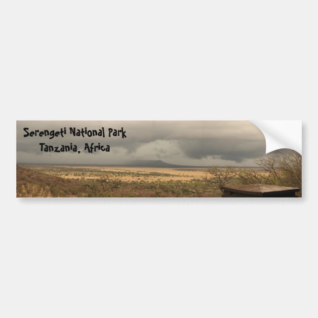 Pegatina Para Coche Parque nacional Tanzania, África de Serengeti (Frente)