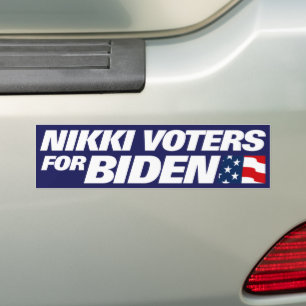 Pegatina Para Coche Partidarios de Nikki Haley para Biden 2024