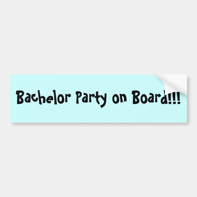 Pegatina Para Coche Partido del bachiller a bordo (Frente)