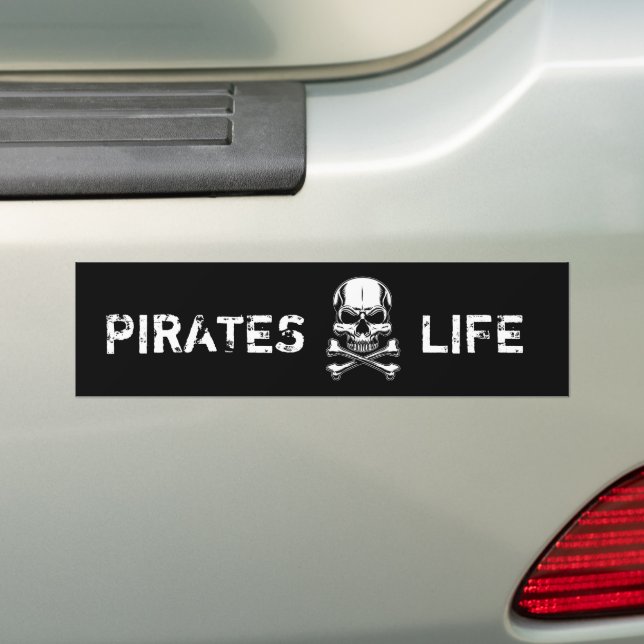 Pegatina Para Coche Partido Pirata de Adultos Buque Skull (en coche)