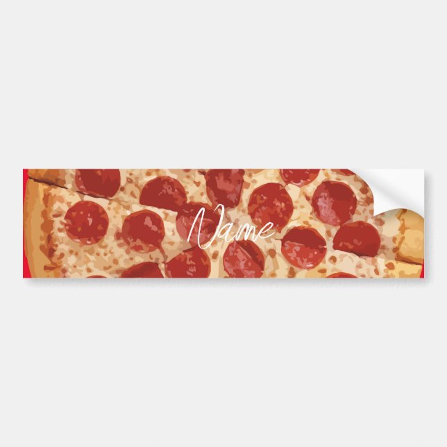 Pegatina Para Coche Pascua de Pepperoni Pizza Thunder_Cove (Frente)