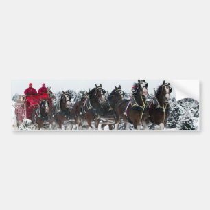 Pegatina Para Coche Paseo traído por caballo del trineo