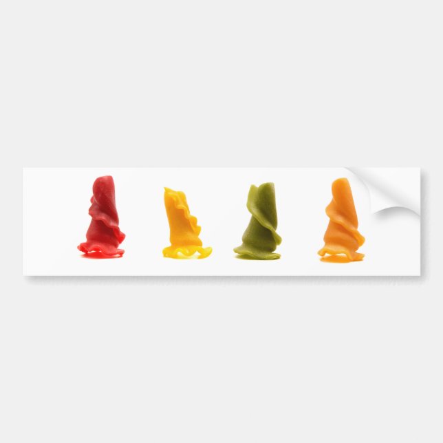 Pegatina Para Coche Pastas mixtas con forma rara (Frente)