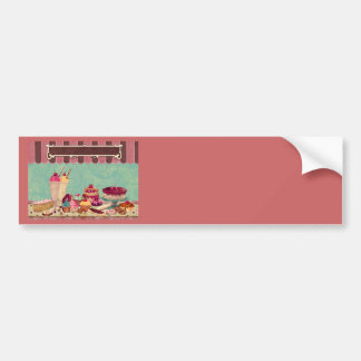 Pegatina Para Coche Pastelería de tarta y helado