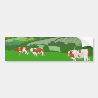 Pegatina Para Coche Pasto de vacas