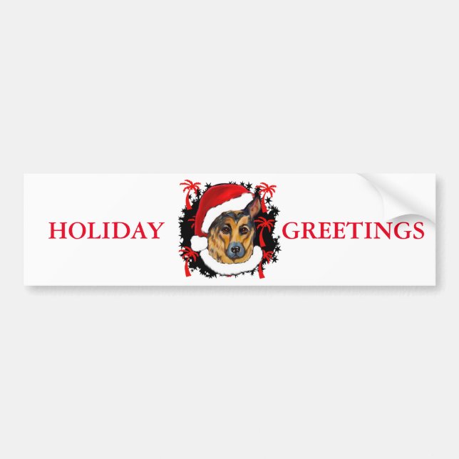 PEGATINA PARA COCHE PASTOR ALEMÁN (Frente)