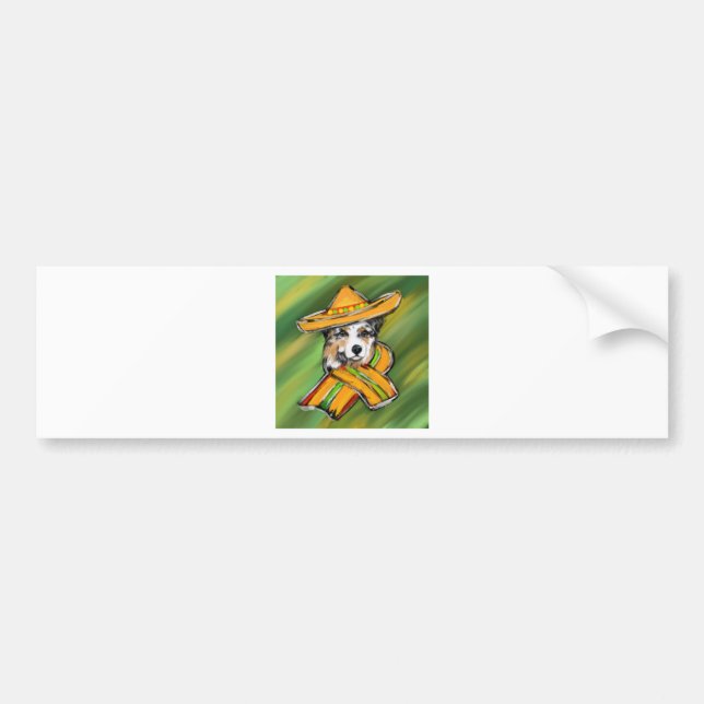 Pegatina Para Coche Pastor Australiano (Frente)