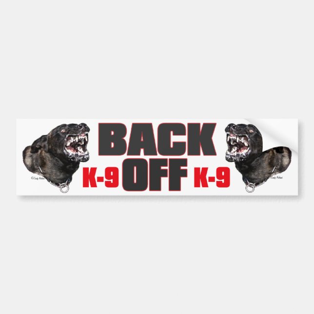 Pegatina Para Coche Pastor holandés de gruñido Bumpersticker del perro (Frente)