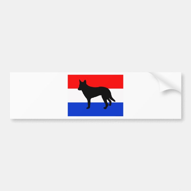Pegatina Para Coche pastor holandés netherlands-flag.png (Frente)