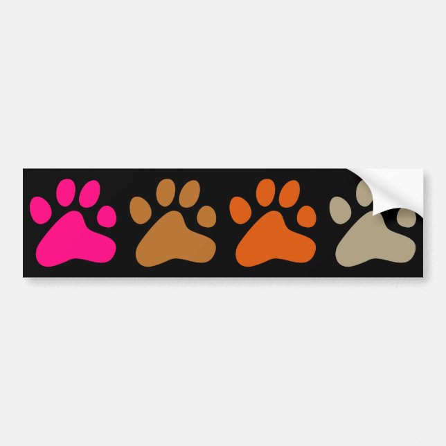 Pegatina Para Coche Patas coloridas (Frente)