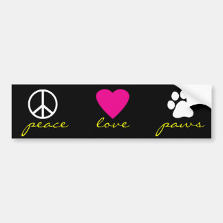 Pegatina Para Coche Patas del amor de la paz