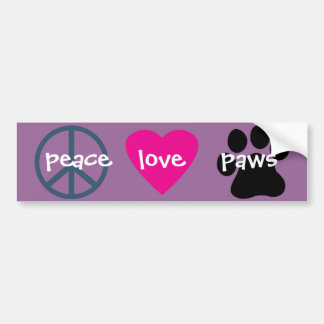 Pegatina Para Coche Patas del amor de la paz
