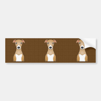 Pegatina Para Coche Patas del dibujo animado del perro del galgo
