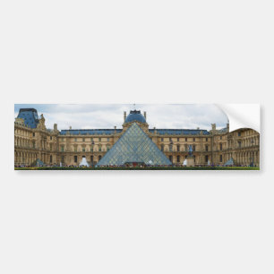 Pegatina Para Coche Patio del museo del Louvre con la pirámide