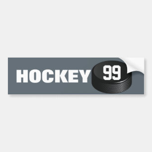 Pegatina Para Coche Pato de hockey sobre hielo con número de jugador c