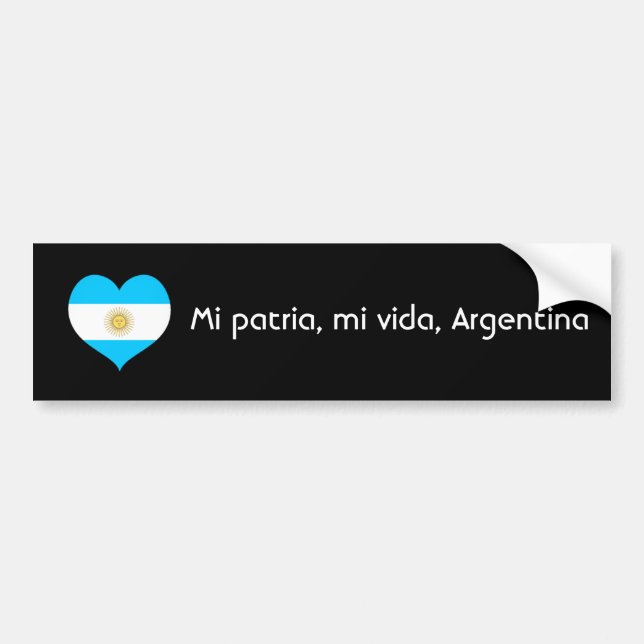 Pegatina Para Coche Patria del MI, vida del MI, la Argentina (Frente)
