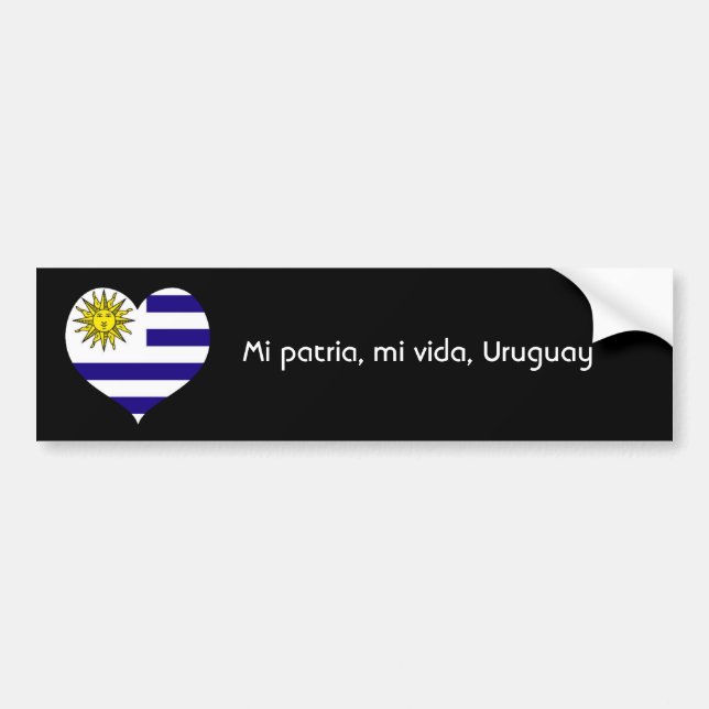 Pegatina Para Coche Patria del MI, vida del MI, Uruguay (Frente)