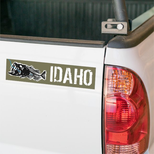 PEGATINA PARA COCHE PATRIOTA - IDAHO INFLUIDO - UNA MALA BASE (En Camión)