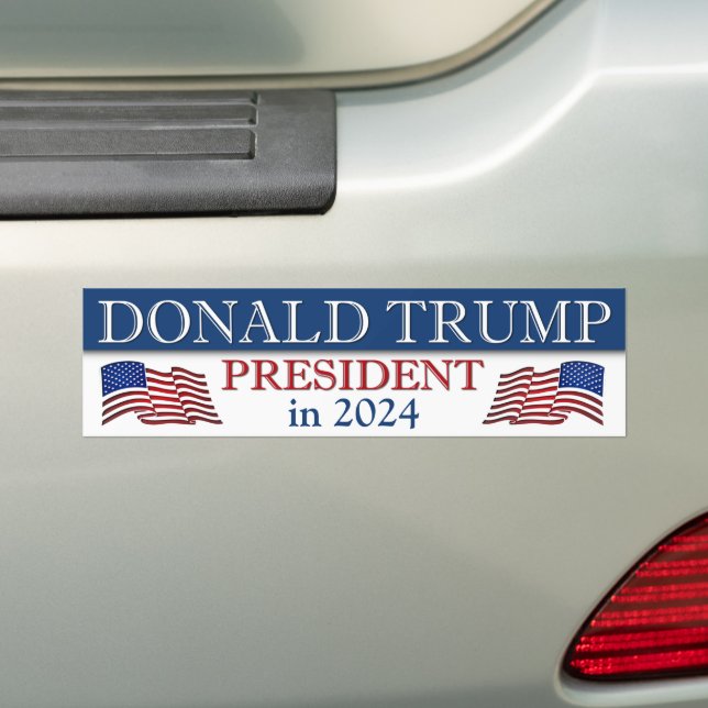 Pegatina Para Coche Patriótico del presidente Donald Trump en 2024 (en coche)